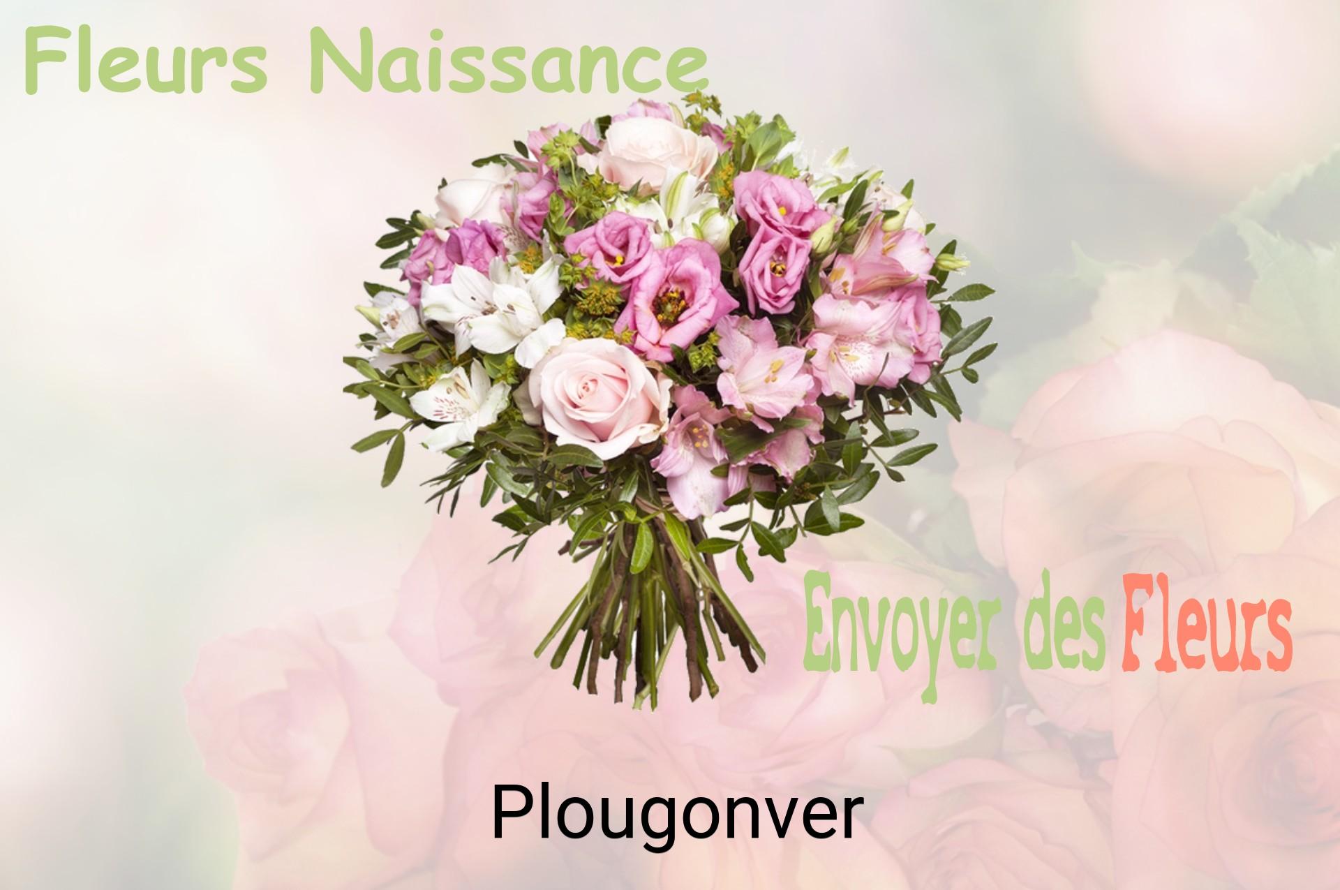 Bouquet de fleurs de naissance livré à Plougonver